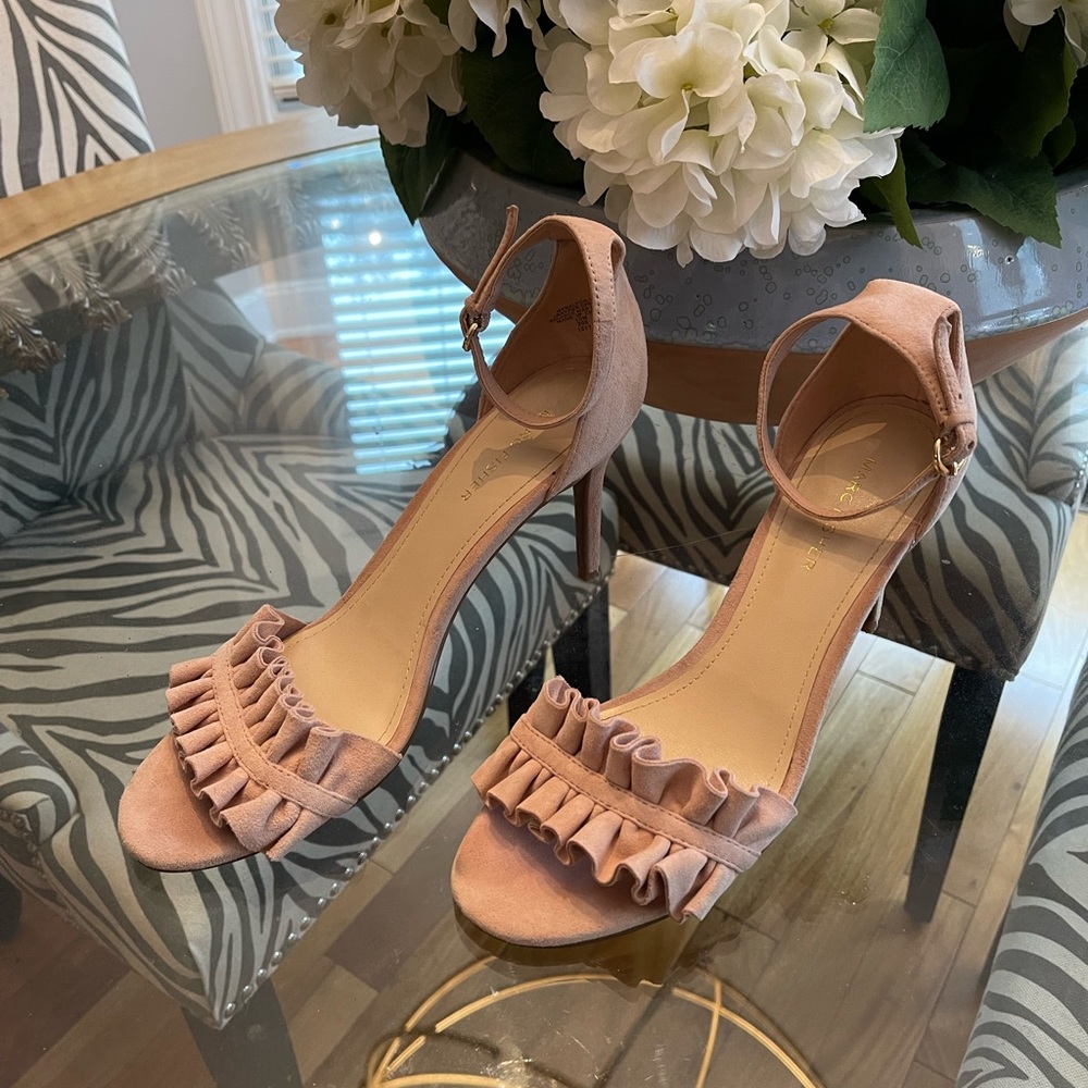 Marc Fisher light pink suede heels size 10. Gently used. Smoke free home.